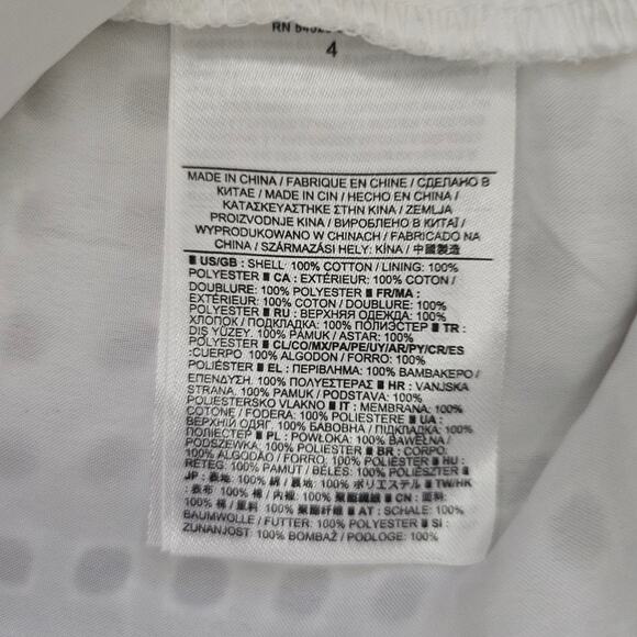 Banana Republic Factory Eyelet Shift Sleeveless Dress Women's Size 4 White - Picture 4 of 6